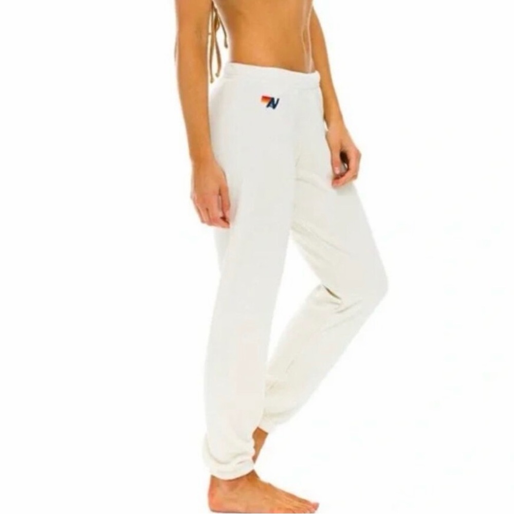 Aviator Nation White Lightening Bolt Sweats